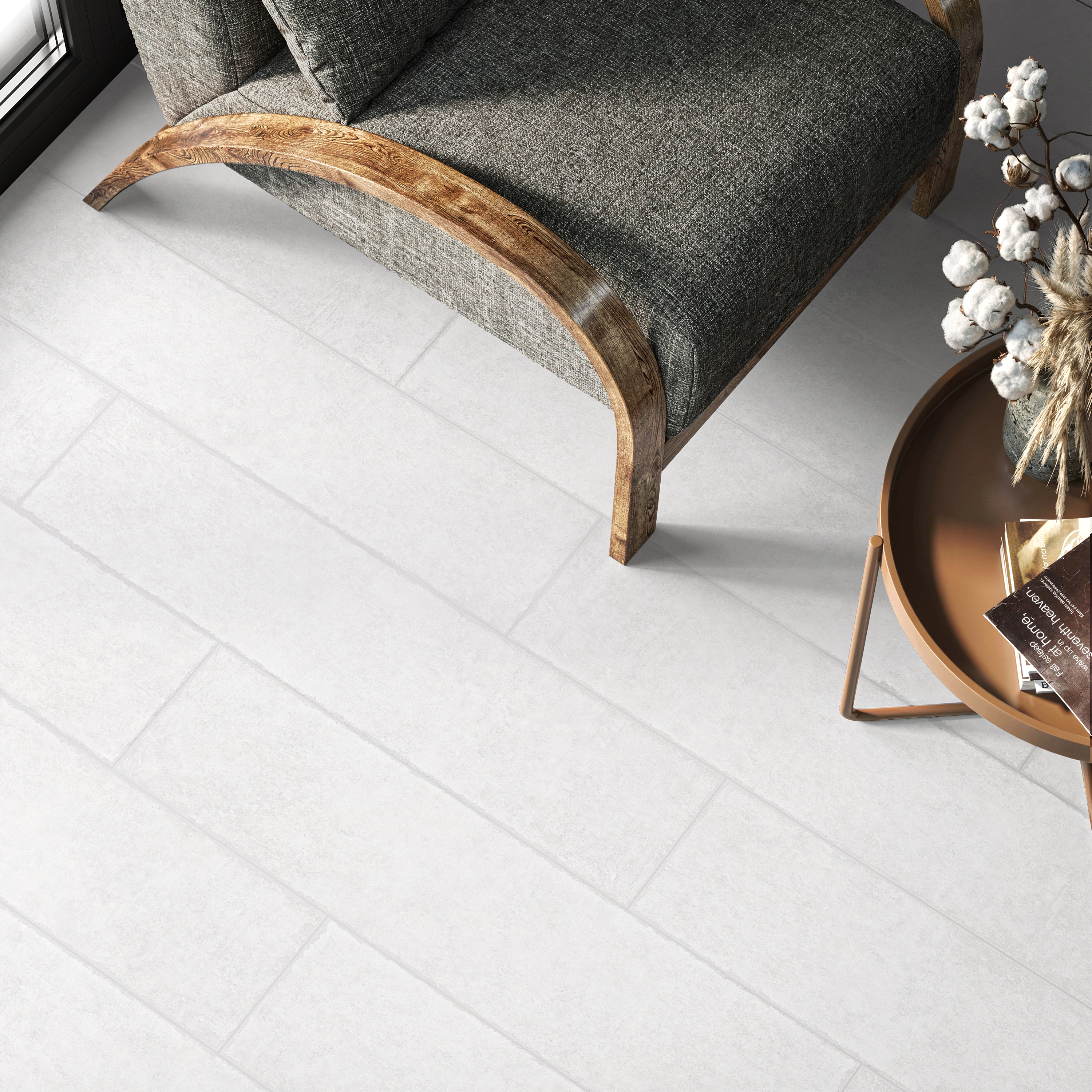Изображение товара Керамогранит Alma Ceramica Folk 00 20x90 см Белый