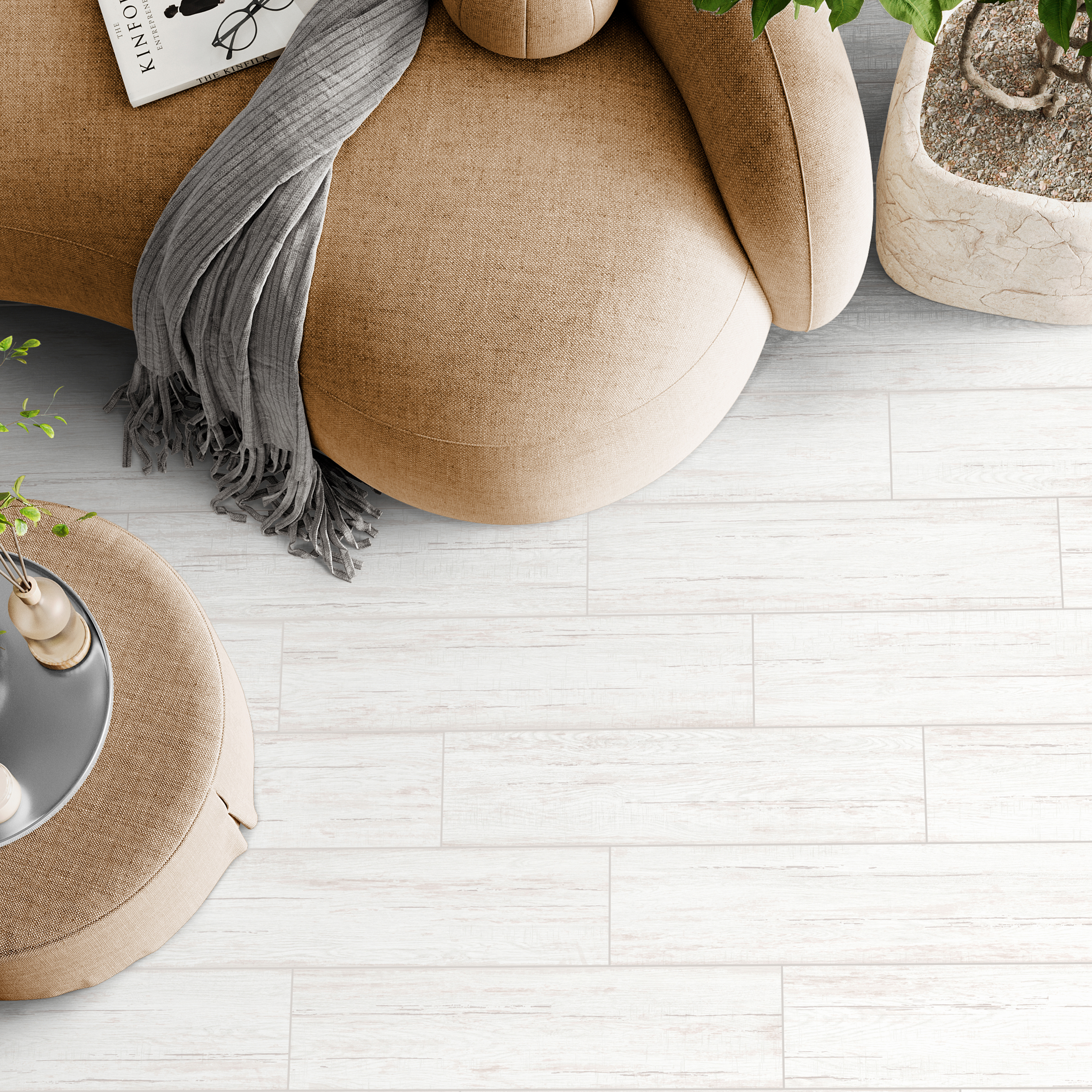 Изображение товара Глазурованный керамогранит Alma Ceramica Timber 07 15.1x60.2 см 1.82 м² матовый цвет белый