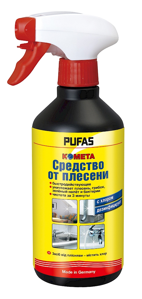 Изображение товара Средство для удаления плесени Pufas Комета 500мл Изображение товара Средство для удаления плесени Pufas Комета 500мл