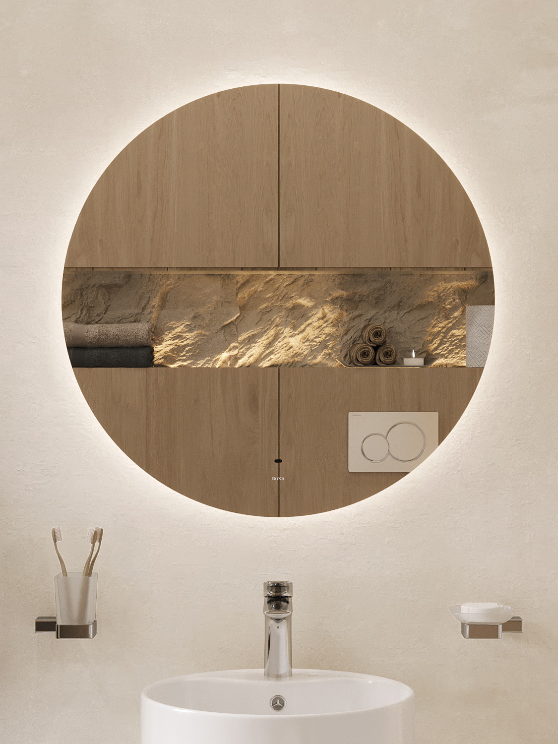 Изображение товара Зеркало для ванной Bond Circle M38ZE-7070 с подсветкой 70x70см