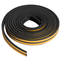Изображение товара Уплотнитель EPDM для окон и дверей самоклеящийся MONLID P-профиль 6 м цвет черный