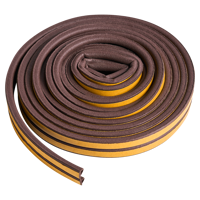 Изображение товара Уплотнитель EPDM для окон и дверей самоклеящийся MONLID P-профиль 6 м цвет коричневый