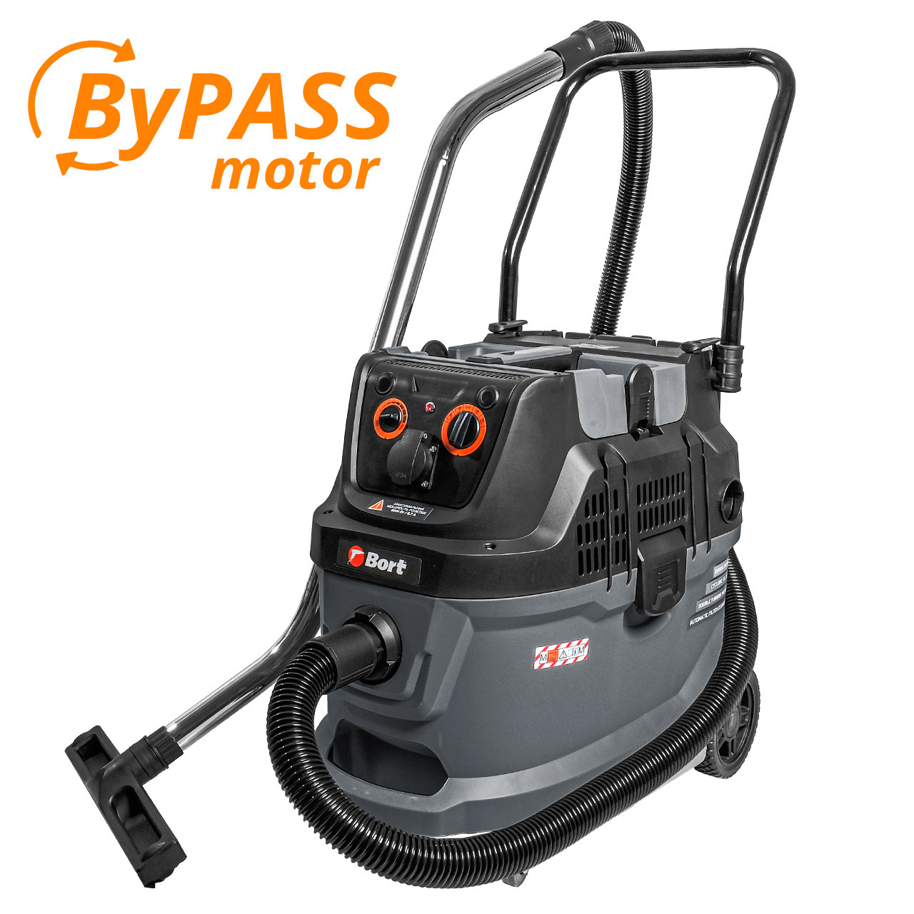 Изображение товара Пылесос строительный Bort BAX-600E, 1500 Вт, 40 л Изображение товара Пылесос строительный Bort BAX-600E, 1500 Вт, 40 л