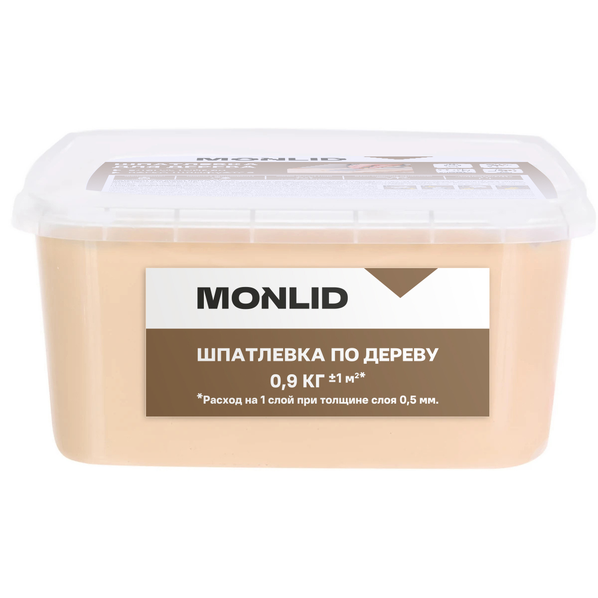 Изображение товара Шпаклевка для дерева MONLID акриловая цвет сосна 0.9 кг Изображение товара Шпаклевка для дерева MONLID акриловая цвет сосна 0.9 кг