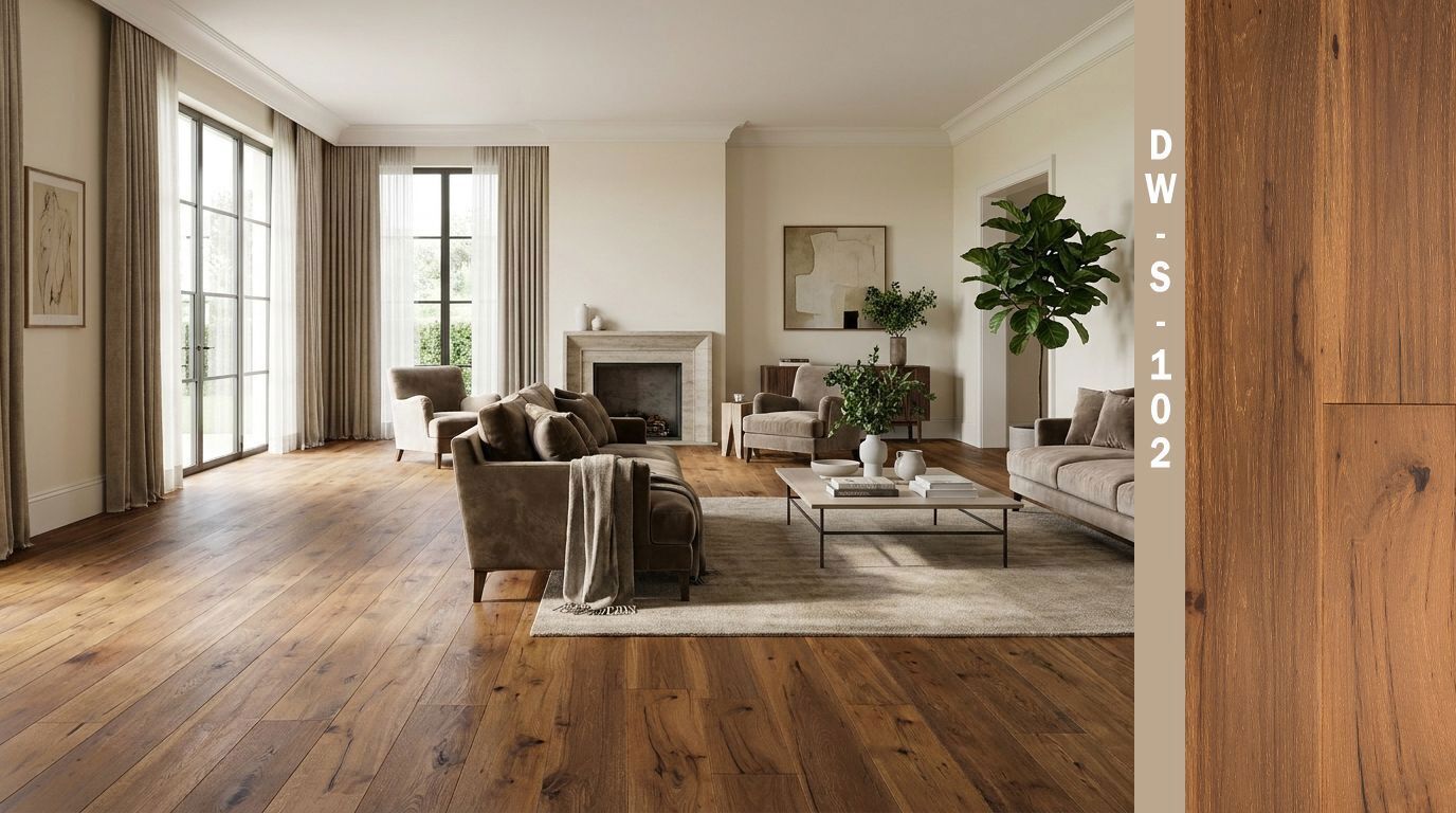 Изображение товара Инженерная напольная доска Dw flooring светло коричневый класс 23 13 мм2.888 м² Изображение товара Инженерная напольная доска Dw flooring светло коричневый класс 23 13 мм2.888 м²