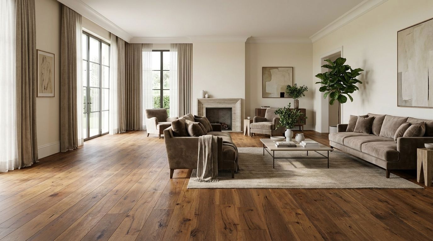 Изображение товара Инженерная напольная доска Dw flooring светло коричневый класс 23 13 мм1.6032 м² Изображение товара Инженерная напольная доска Dw flooring светло коричневый класс 23 13 мм1.6032 м²