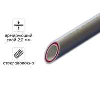 Изображение товара Труба полипропиленовая армированная стекловолокном 40x5.5 мм ПОЛИТЭК для систем водоснабжения