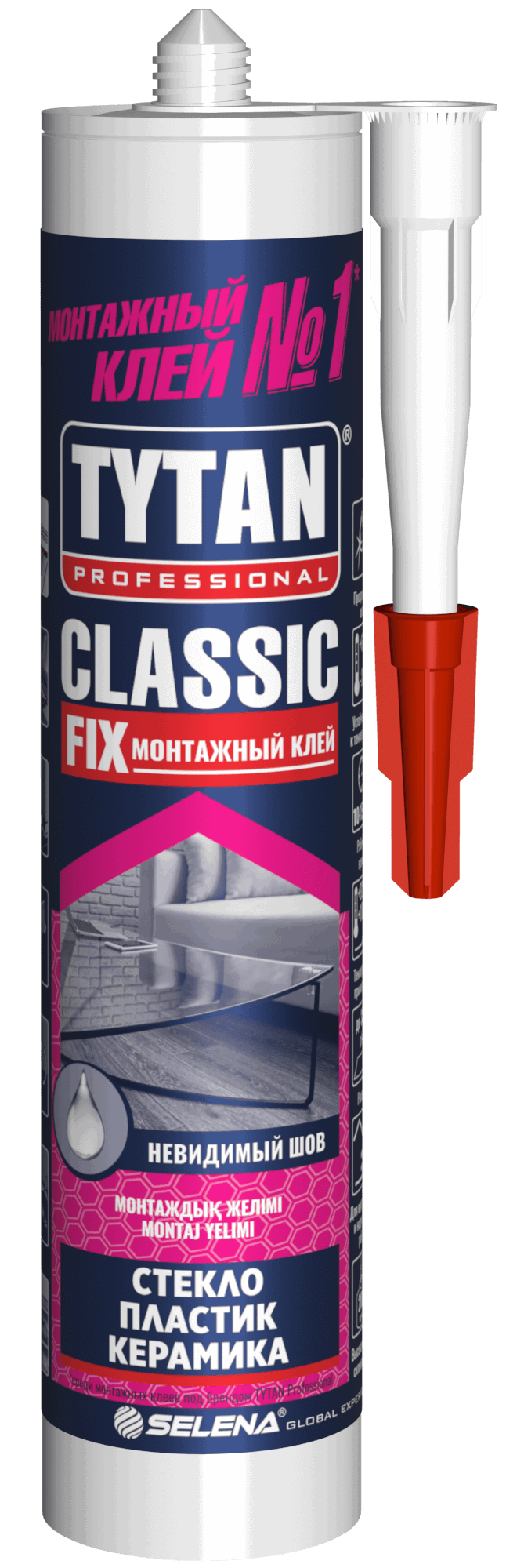 Изображение товара Клей монтажный Tytan Classic Fix прозрачный 310 мл Изображение товара Клей монтажный Tytan Classic Fix прозрачный 310 мл
