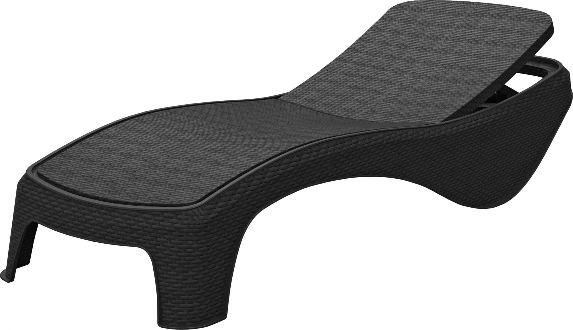 Изображение товара Шезлонг без подушки Keter Atlantic 197 см x 74 см x 36 см пластик черный