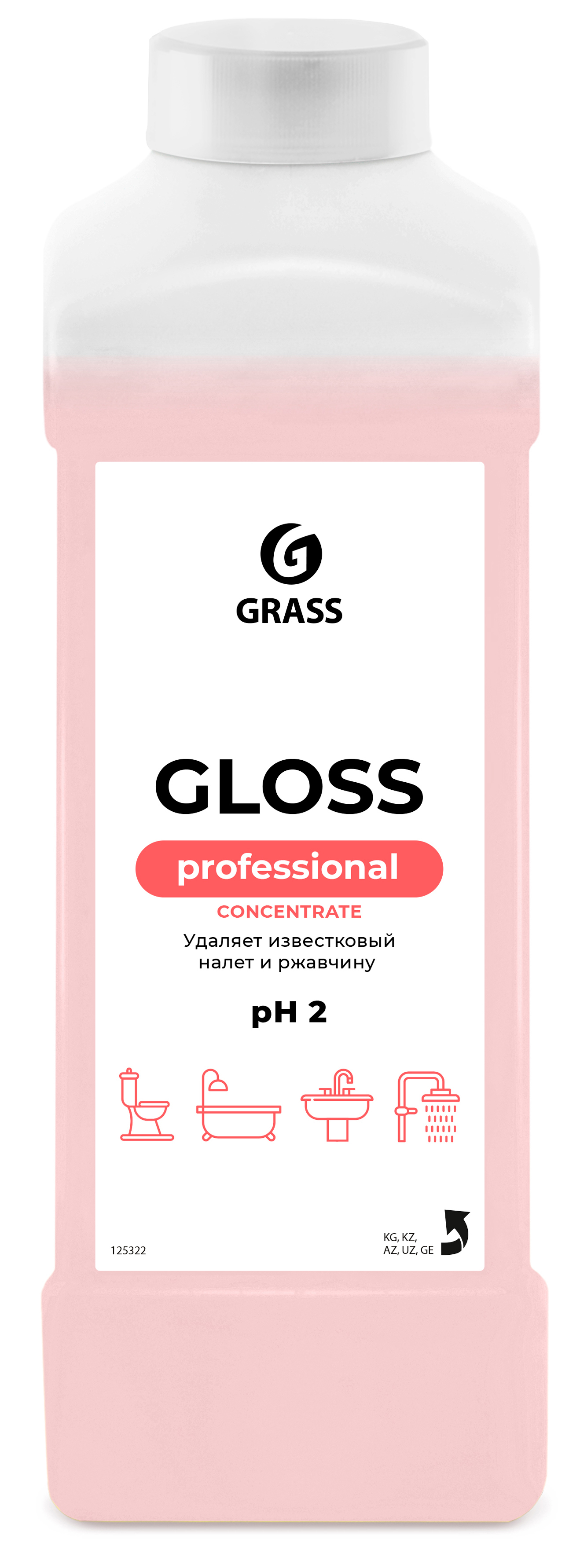 Изображение товара Моющее средство для сантехники Grass Gloss Concentrate 1 л Изображение товара Моющее средство для сантехники Grass Gloss Concentrate 1 л