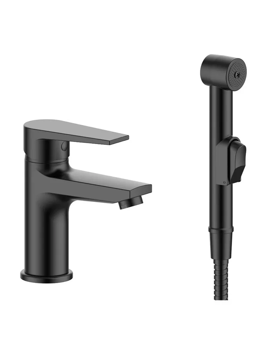 Изображение товара Смеситель для биде Esko BT27HB с гигиеническим душем цвет Черный Изображение товара Смеситель для биде Esko BT27HB с гигиеническим душем цвет Черный