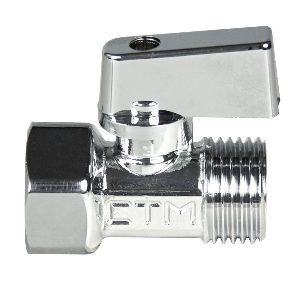 Изображение товара Кран шаровой прямой СТМ CWMFM012 DN15 PN16 1/2" НР-ВР латунь ручка флажок Изображение товара Кран шаровой прямой СТМ CWMFM012 DN15 PN16 1/2" НР-ВР латунь ручка флажок