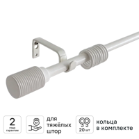 Изображение товара Настенный карниз KREAFORTA Корк 2 d16/19 Белый Изображение товара Настенный карниз KREAFORTA Корк 2 d16/19 Белый