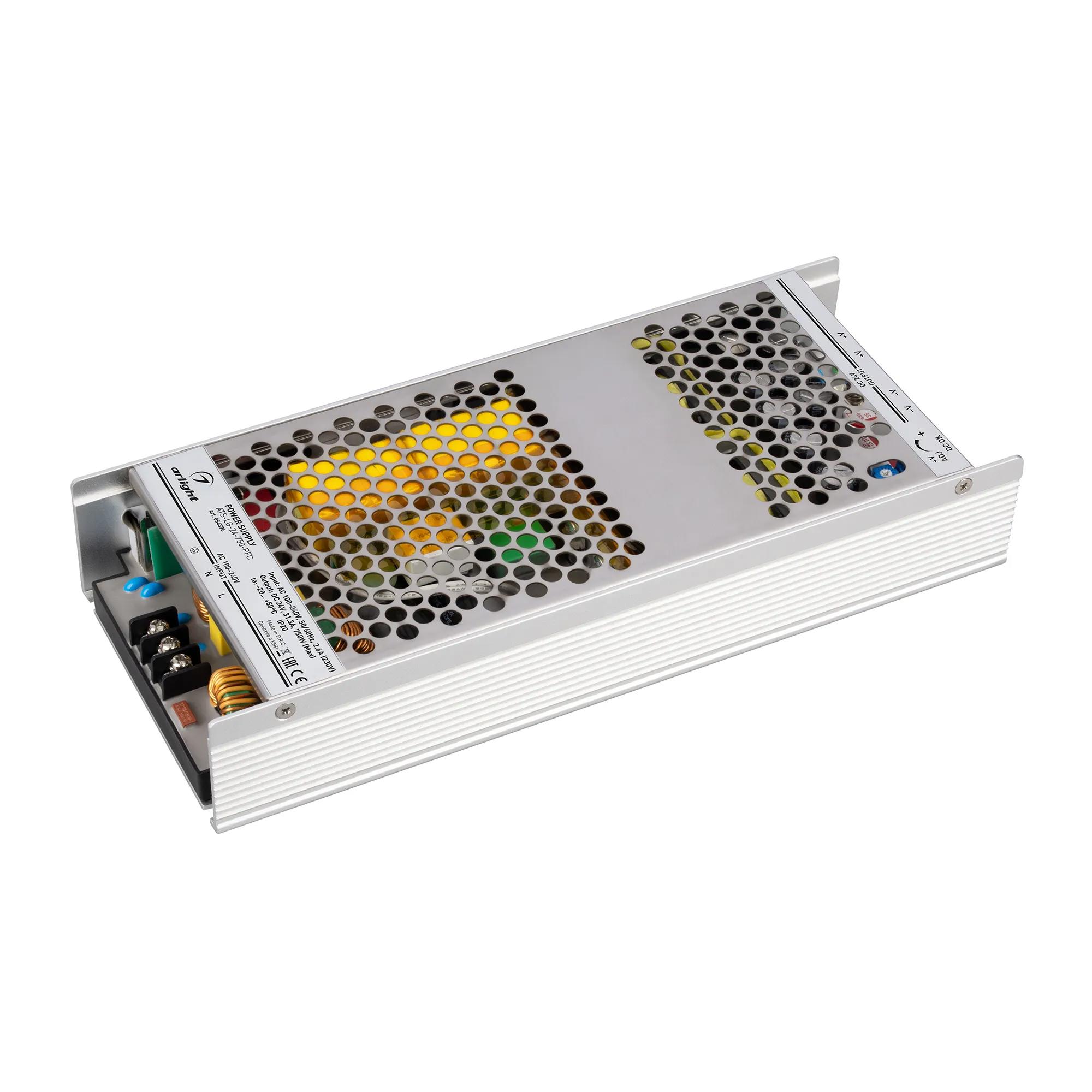 Изображение товара Блок питания для светодиодной ленты Arlight ATS-LG-24-750-PFC 054376 Изображение товара Блок питания для светодиодной ленты Arlight ATS-LG-24-750-PFC 054376