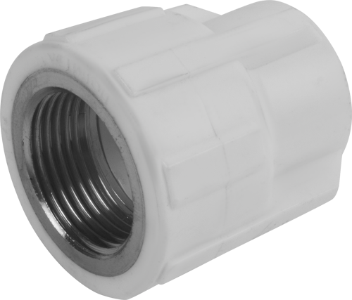 Муфта комбинированная Политэк 3/4"x20 мм ВР полипропилен