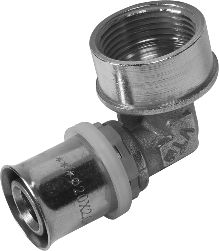 Угол комбинированный 90° Valtec 3/4"x20 мм ВР никелированная латунь VTM.252.N.002005