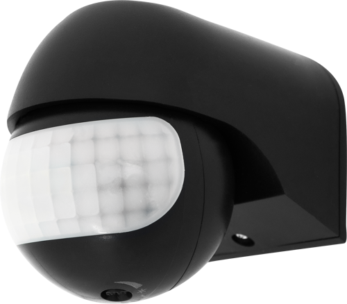 Датчик движения накладной радиус действия 6 метров 180 градусов 1100 Вт цвет чёрный IP44