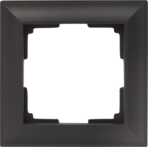Рамка для розеток и выключателей Werkel Fiore 1 пост цвет чёрный матовый