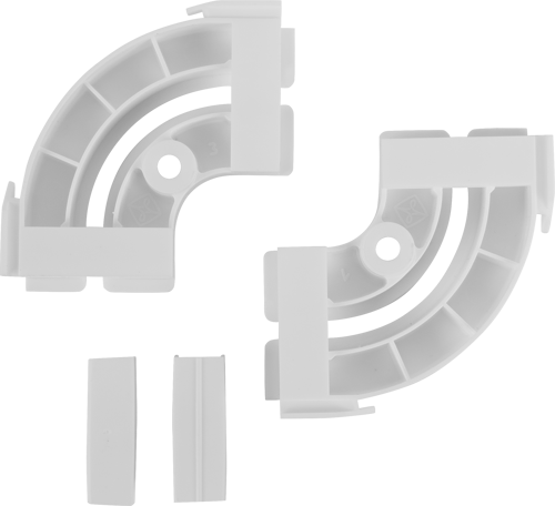 Соединитель поворотный однорядный для шины Domlegrand пластик цвет белый 2 шт. - фото 2