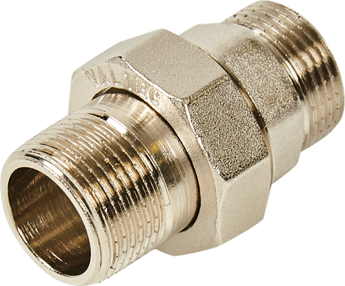 Сгон прямой американка Valtec 3/4" НР мм никелированная латунь S72800005