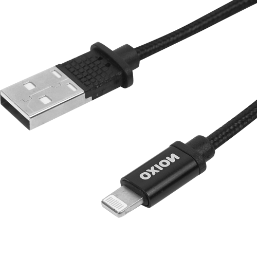 Кабель Oxion USB-Lightning 1.3 м 2 A цвет черный