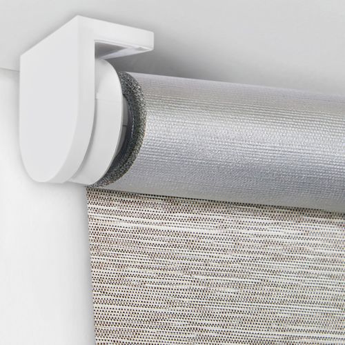 Штора рулонная блэкаут Штрих 40x175 см коричневая - фото 3