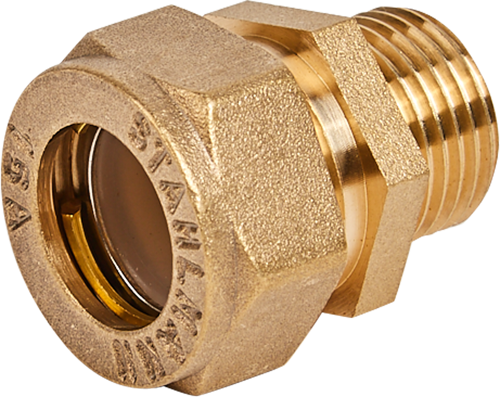 Муфта комбинированная Stahlmann 1/2"x15 мм НР латунь SSML1501/2BEF