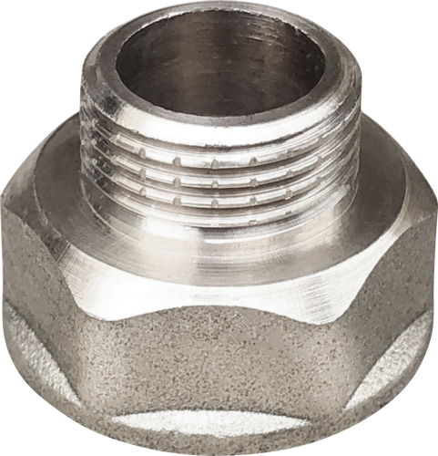 Переходник Valfex 1/2"x3/8" ВР-НР мм никелированная латунь VF.592.N.012.038.BIR