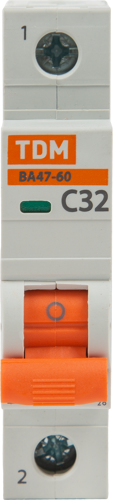 Автоматический выключатель TDM Electric ВА47-60 1P C32 А 6 кА SQ0223-0080 - фото 2