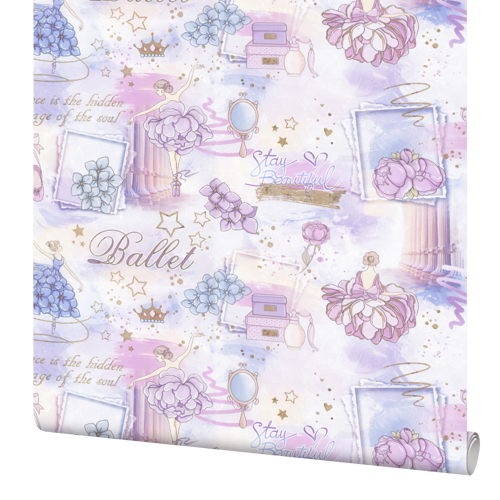Обои флизелиновые Palitra Home Ballet розовые 1.06 м 71905-65