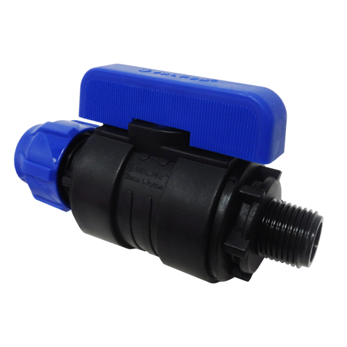 Кран шаровой прямой Valfex DN16 PN16 1/2"x20 НР полипропилен ручка бабочка