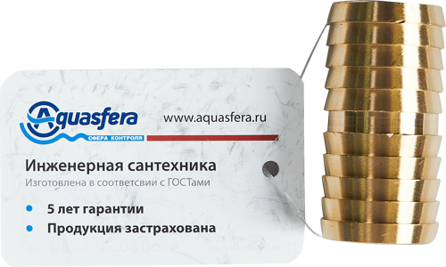 Соединитель Aquasfera 25 мм латунь 018-0372 - фото 3