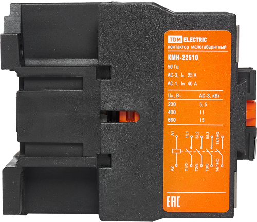 Контактор TDM Electric КМН-22510 25 А 230 В/АС3 1НО - фото 4
