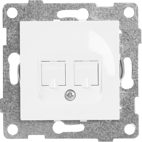 Компьютерная розетка встраиваемая Gusi Electric Ugra RJ45 без заземления цвет белый - фото 2