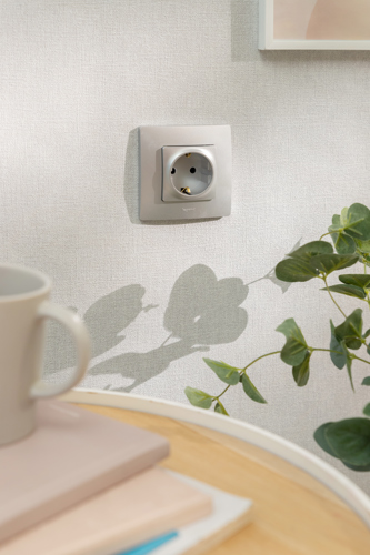 Розетка с заземлением - Legrand Etika - со шторками 16А 250В винтовые зажимы - алюминий - фото 8