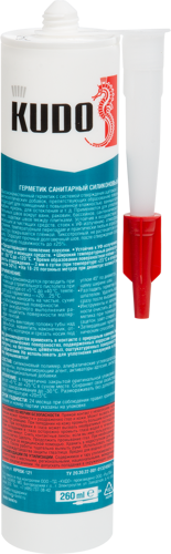 Герметик силиконовый Kudo Praktik санитарный уксусный белый 260 мл - фото 2