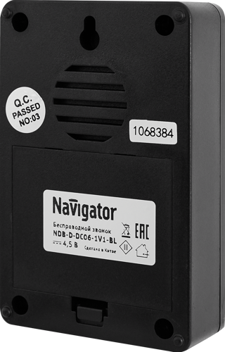 Дверной звонок беспроводной Navigator 80 512 36 мелодий цвет черный - фото 2