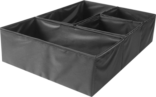Набор коробок без крышки 15x11x31/15x11x15 см полиэстер цвет черный 4 шт