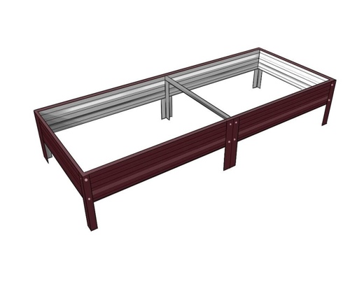 Грядка садовая 2x0.7x0.2 м сталь коричневый