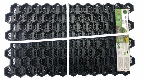 Решетка газонная Geolia 70x40x3.2 см полипропилен черный 4 шт