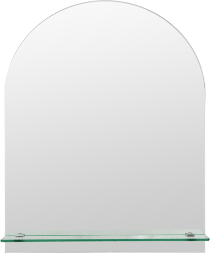 Зеркало для ванной Omega Glass NNKP201M с полкой 40x50 см арка - фото 2