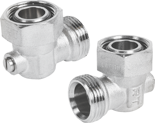 Узел нижнего подключения угловой раздельный Royal Thermo 3/4"x3/4" латунь 2шт.