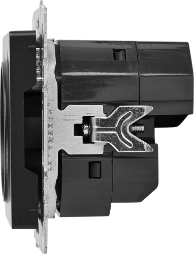 Розетка USB встраиваемая IEK Brite РЮш10-1-БрЧ с заземлением цвет черный - фото 3
