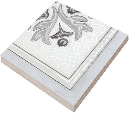 Вставка напольная угловая LB Ceramics Бьянка Каррара 10x10 см матовая цвет бело-серый мрамор - фото 2