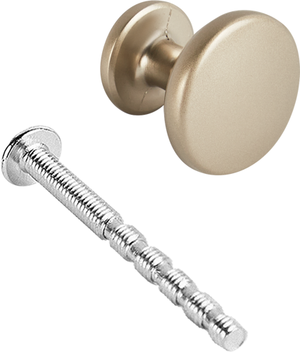 Мебельная ручка-кнопка 7501 матовый никель 30 мм - фото 3