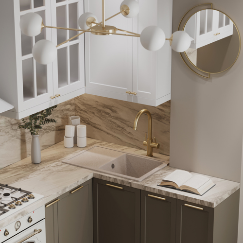 Фасад для кухонного ящика Ньюпорт 39.7x12.5 см Delinia ID МДФ цвет топо - фото 13