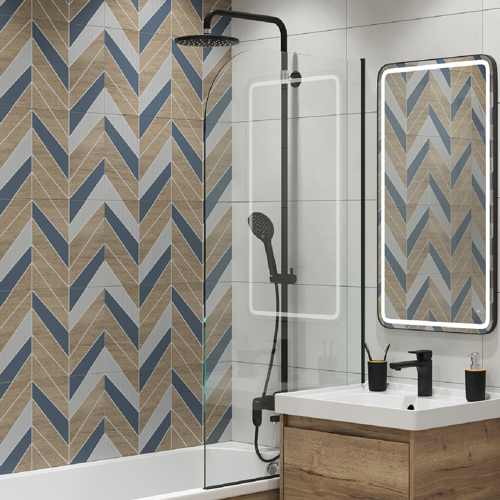 Декор настенный LB Ceramics Моррис 30x60.3 см глазурованный керамогранит матовый цвет шеврон