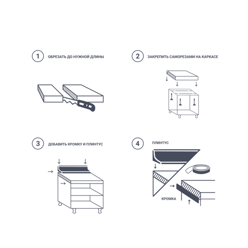 Столешница Delinia Рашчер 240x3.8x60 См Бдсп/дсп Цвет Серый - фото 7