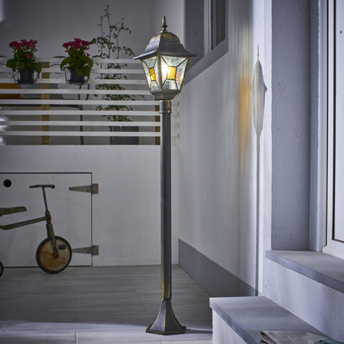 Фонарный столб уличный Inspire Chester 1xE27x100 Вт 120 см декоративное стекло IP44 - фото 2