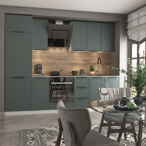 Фасад для кухонного шкафа Инта 44.7x214.1 см Delinia ID МДФ цвет зеленый - фото 6